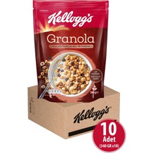 Kellogg's Çikolata Parçacıklı&fındıklı Granola 340 gr x 10 Adet,%44 Yulaf Içerir, Lif Kaynağı