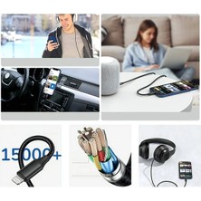 Aux To Aux 3.5mm Jack 1 Metre Uzunluk Araba Aux Kablosu Örgü Kablo Stereo Desteği Tak Kullan