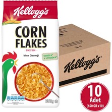 Kellogg's Corn Flakes Kahvaltılık Mısır Gevreği 650 gr x 10 Adet