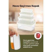 Vienev 16LI Hava Geçirmez Saklama Kabı Seti Gri 4X(250-500-750-1200 Ml)