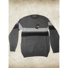 Inci Butik Boxer - Büyük Beden Erkek Triko Kışlık Kazak Renkli Çizgili Düz Çeşitler