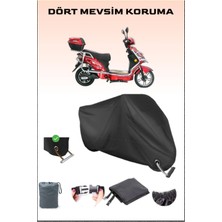 Breen Kral Motor Kr-41 Epico Için Kilit Uyumlu Siyah Motosiklet Branda, Güvenli, Su Geçirmez