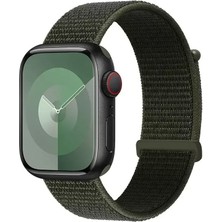 Alstrap Apple Watch 5 6 7 8 9 10 Uyumlu 44 45 46 49MM Kumaş Hasır Cırtlı Kordon