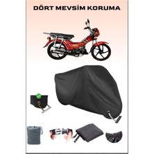 Breen Kral Motor KR-100-A Için Kilit Uyumlu Siyah Motosiklet Branda, Güvenli, Su Geçirmez