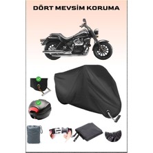 Rks Blackster 250I Için Arka Çanta Ve Kilit Uyumlu Siyah Motosiklet Branda, Güvenli