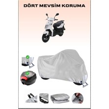 Breen Sym Orbit Iı 50 Için Arka Çanta ve Kilit Uyumlu Gri Motosiklet Branda, Güvenli