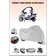 Breen Bmw C1 Için Arka Çanta Ve Kilit Uyumlu Gri Motosiklet Branda, Güvenli