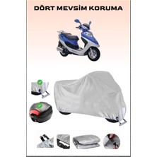 Breen Kanuni Trex 125 Için Arka Çanta Ve Kilit Uyumlu Gri Motosiklet Branda, Güvenli