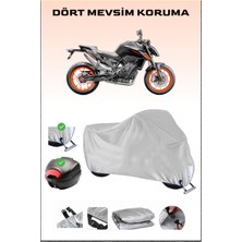 Ktm 790 Duke Için Arka Çanta Ve Kilit Uyumlu Gri Motosiklet Branda, Güvenli