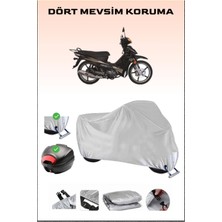 Rks Jaguar 100 Için Arka Çanta Ve Kilit Uyumlu Gri Motosiklet Branda, Güvenli