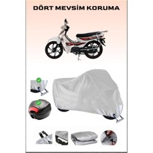 Mondial 100 Sfc Automatic X Için Arka Çanta Ve Kilit Uyumlu Gri Motosiklet Branda, Güvenli