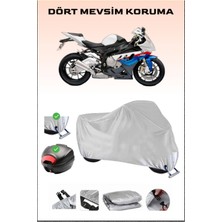 Bmw S 1000 Rr Hp Motosport Için Arka Çanta Ve Kilit Uyumlu Gri Motosiklet Branda, Güvenli