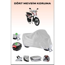Mondial 100 Sfc Snappy X Için Arka Çanta Ve Kilit Uyumlu Gri Motosiklet Branda, Güvenli