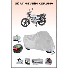 Mondial 100 Uag Için Arka Çanta Ve Kilit Uyumlu Gri Motosiklet Branda, Güvenli