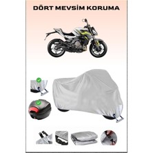 Cfmoto 650Nk Için Arka Çanta Ve Kilit Uyumlu Gri Motosiklet Branda, Güvenli