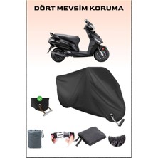 Breen Hero Dash Vx 110 Için Kilit Uyumlu Siyah Motosiklet Branda, Güvenli, Su Geçirmez