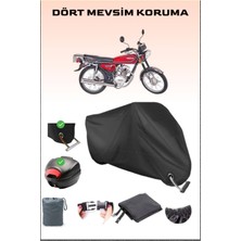 Falcon Attack 100 Için Arka Çanta Ve Kilit Uyumlu Siyah Motosiklet Branda, Güvenli