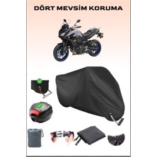 Yamaha Tracer 900 Için Arka Çanta Ve Kilit Uyumlu Siyah Motosiklet Branda, Güvenli