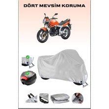 Breen Kanuni Gt 170 Için Arka Çanta Ve Kilit Uyumlu Gri Motosiklet Branda, Güvenli
