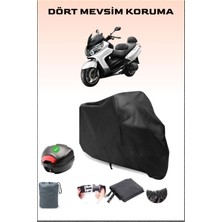 Breen Sym Maxi 400I Abs Arka Çanta Uyumlu Siyah Motosiklet Branda Su Geçirmez Dayanıklı Kumaş