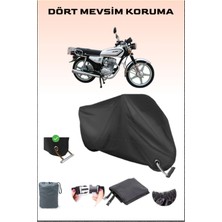 Breen Çelik Motor Classic 125 Için Kilit Uyumlu Siyah Motosiklet Branda, Güvenli, Su Geçirmez