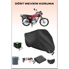 Breen Çelik Motor Victory 125 Için Kilit Uyumlu Siyah Motosiklet Branda, Güvenli, Su Geçirmez