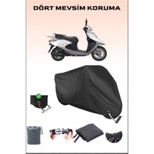 Breen Honda Spacy 110 Için Kilit Uyumlu Siyah Motosiklet Branda, Güvenli, Su Geçirmez