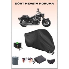 Breen Rks Blackster 250I Için Kilit Uyumlu Siyah Motosiklet Branda, Güvenli, Su Geçirmez