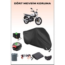 Breen Kuba Razore 100 Için Arka Çanta ve Kilit Uyumlu Siyah Motosiklet Branda, Güvenli