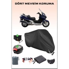 Honda Sw T600 Için Arka Çanta Ve Kilit Uyumlu Siyah Motosiklet Branda, Güvenli