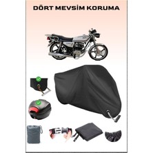 Breen Kuba Çita 180-FC Için Arka Çanta ve Kilit Uyumlu Siyah Motosiklet Branda, Güvenli