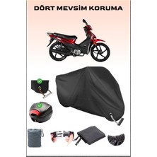 Kuba Rainbow Için Arka Çanta Ve Kilit Uyumlu Siyah Motosiklet Branda, Güvenli