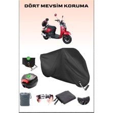 Breen Kuba Trendy Xc 50 Için Arka Çanta ve Kilit Uyumlu Siyah Motosiklet Branda, Güvenli