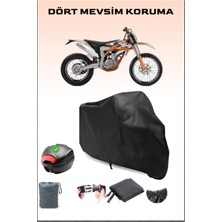 Breen Ktm 350 Freeride Arka Çanta Uyumlu Siyah Motosiklet Branda Su Geçirmez Dayanıklı Kumaş