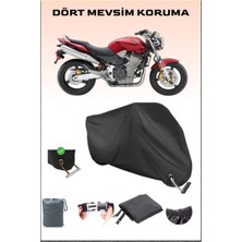 Breen Honda Cb 900 Hornet Için Kilit Uyumlu Siyah Motosiklet Branda, Güvenli, Su Geçirmez
