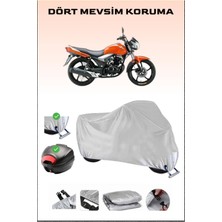 Haojue Da135 S Için Arka Çanta Ve Kilit Uyumlu Gri Motosiklet Branda, Güvenli