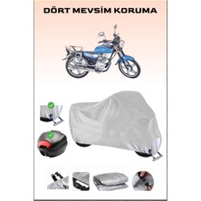 Falcon Sport 100 Için Arka Çanta Ve Kilit Uyumlu Gri Motosiklet Branda, Güvenli