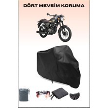 Rks Cafe 152 Uyumlu Siyah Motorsiklet Branda, Motor Örtüsü