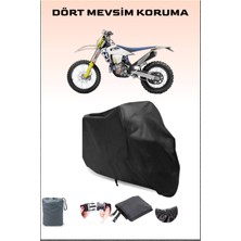 Breen Husqvarna Fe 450 Uyumlu Siyah Motorsiklet Branda, Motor Örtüsü