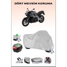 Bmw K 1300 R Için Arka Çanta Ve Kilit Uyumlu Gri Motosiklet Branda, Güvenli