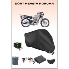 Breen Falcon Leopar 222 Için Kilit Uyumlu Siyah Motosiklet Branda, Güvenli, Su Geçirmez