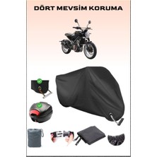 Breen Husqvarna Svartpilen 401 Için Arka Çanta ve Kilit Uyumlu Siyah Motosiklet Branda, Güvenli