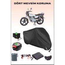 Mondial 100 Uag Için Arka Çanta Ve Kilit Uyumlu Siyah Motosiklet Branda, Güvenli