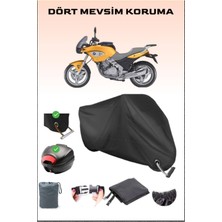Bmw F 650 Cs Için Arka Çanta Ve Kilit Uyumlu Siyah Motosiklet Branda, Güvenli