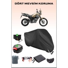 Breen Yamaha Xtz 660Z Tenere Için Arka Çanta ve Kilit Uyumlu Siyah Motosiklet Branda, Güvenli