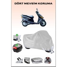 Honda Beat Için Arka Çanta Ve Kilit Uyumlu Gri Motosiklet Branda, Güvenli