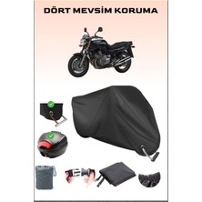 Yamaha Xj 600 N Için Arka Çanta Ve Kilit Uyumlu Siyah Motosiklet Branda, Güvenli
