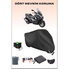 Breen Kymco Xciting 250I Için Kilit Uyumlu Siyah Motosiklet Branda, Güvenli, Su Geçirmez