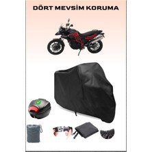 Breen Bmw F 700 Gs Arka Çanta Uyumlu Siyah Motosiklet Branda Su Geçirmez Dayanıklı Kumaş