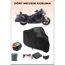 Breen Honda Goldwing F6B Arka Çanta Uyumlu Siyah Motosiklet Branda Su Geçirmez Dayanıklı Kumaş